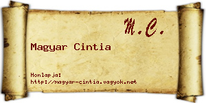 Magyar Cintia névjegykártya
